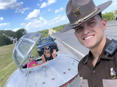 State Troopers pull over vehicle that looks like a space vehicle